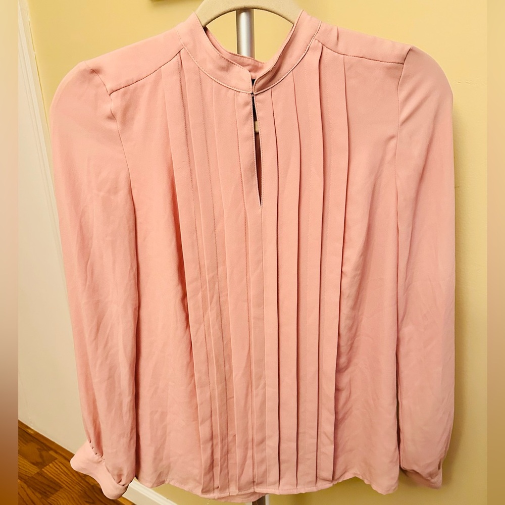 White House Black Market Women’s Blouse Sz0 Pink Blush